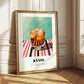 Kvass – on Striped Tablecloth, Polish Beverage Illustration