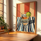 Cachaça – on Striped Tablecloth, Brazilian Beverage Wall Decor, clean layout with no caption