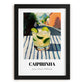 Caipirinha – Brazilian Outdoor Café Scene, Brazilian Cocktail Wall Art, in sleek black frame