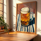 Märzen – on Striped Tablecloth, Austrian Beer Wall Decor, clean layout with no caption