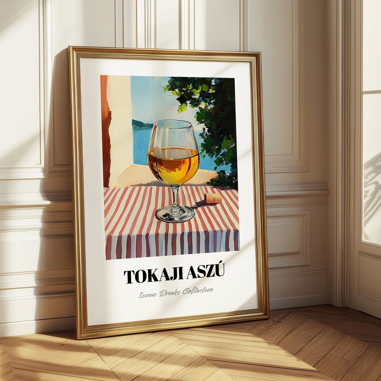 Tokaji Aszú – Hungarian Street Café Scene, Hungarian Wine Wall Decor