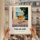 Tokaji Aszú – Hungarian Street Café Scene, Hungarian Wine Wall Decor, styled in a charming Paris street view