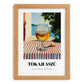 Tokaji Aszú – Hungarian Street Café Scene, Hungarian Wine Wall Decor, set in oak frame