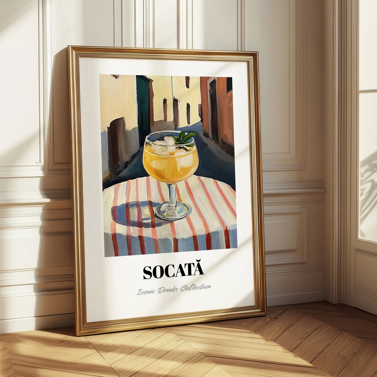 Socată – Romanian Street Café Scene, Romanian Beverage Print