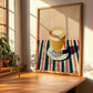 Socată – on Striped Tablecloth, Romanian Spirit Still Life, clean layout with no caption
