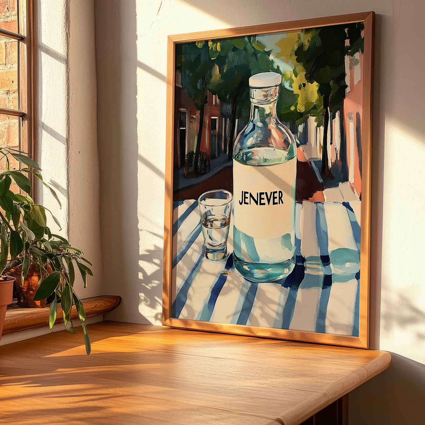 Jenever – Dutch Café on the Corner, Dutch Spirit Poster, clean layout with no caption