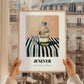 Jenever – on Striped Tablecloth, Dutch Beer Wall Decor, styled in a charming Paris street view