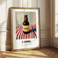 Lambic – on Striped Tablecloth, Belgian Beer Illustration
