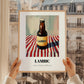 Lambic – on Striped Tablecloth, Belgian Beer Illustration, styled in a charming Paris street view