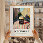 Scottish Ale – Scottish Street Café Scene, Scottish Whiskey Still Life, styled in a charming Paris street view
