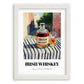 Irish Whiskey – Irish Outdoor Café Scene, Irish Whiskey Print, placed in minimal white frame