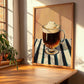 Irish Coffee – on Striped Tablecloth, Irish Drink Wall Decor, clean layout with no caption