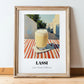 Lassi – Pakistani Street Café Scene, Pakistani Tea Illustration, in wooden frame leaning on the floor