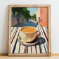 Doodh Patti Chai – Pakistani Café on the Corner, Pakistani Tea Print, no-text version framed in wood