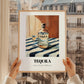 Tequila – on Striped Tablecloth, Mexican Spirit Wall Decor, styled in a charming Paris street view