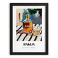 Rakija – Serbian Café on the Corner, Serbian Spirit Painting, in sleek black frame