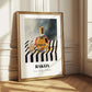 Rakija – on Striped Tablecloth, Serbian Spirit Wall Poster