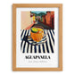 Aguapanela – Colombian Street Café Scene, Colombian Coffee Painting, set in oak frame