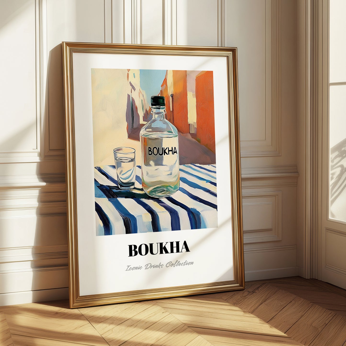 Boukha – Tunisian Street Café Scene, Tunisian Spirit Wall Decor