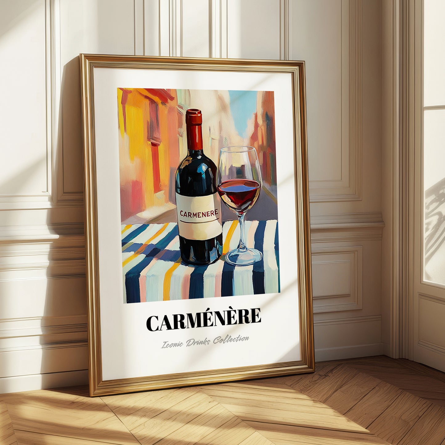 Carménère – Chilean Outdoor Café Scene, Chilean Wine Wall Art