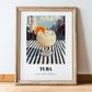 Tuba – Philippine Café on the Corner, Philippine Beverage Print, in wooden frame leaning on the floor