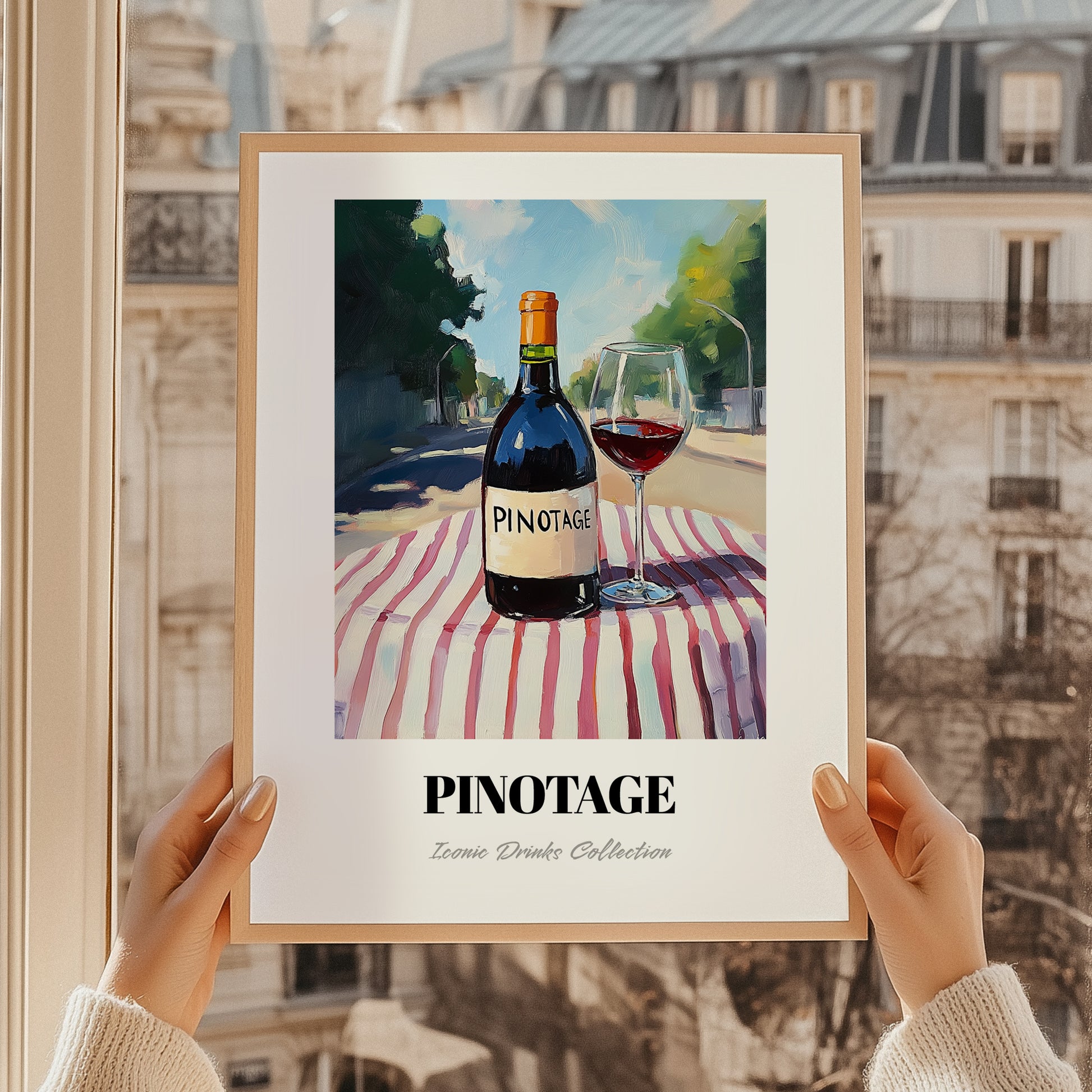 Pinotage – South African Café on the Corner, South African Tea Wall Decor, styled in a charming Paris street view