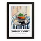 Moroccan Mint Tea – Moroccan Street Café Scene, Moroccan Spirit Still Life, in sleek black frame