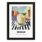 Doogh – Iranian Street Café Scene, Iranian Beverage Still Life, in sleek black frame
