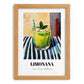 Limonana – Israeli Street Café Scene, Israeli Spirit Print, set in oak frame