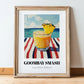Goombay Smash – Bahamian Coastal Café Moment, Bahamian Cocktail Print, in wooden frame leaning on the floor