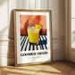 Goombay Smash – on Striped Tablecloth, Bahamian Cocktail Wall Illustration