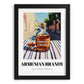 Armenian Brandy – Armenian Urban Café Scene, Armenian Tea Wall Decor, in sleek black frame