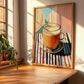 Karak – Qatari Urban Café Scene, Qatari Tea Print, clean layout with no caption