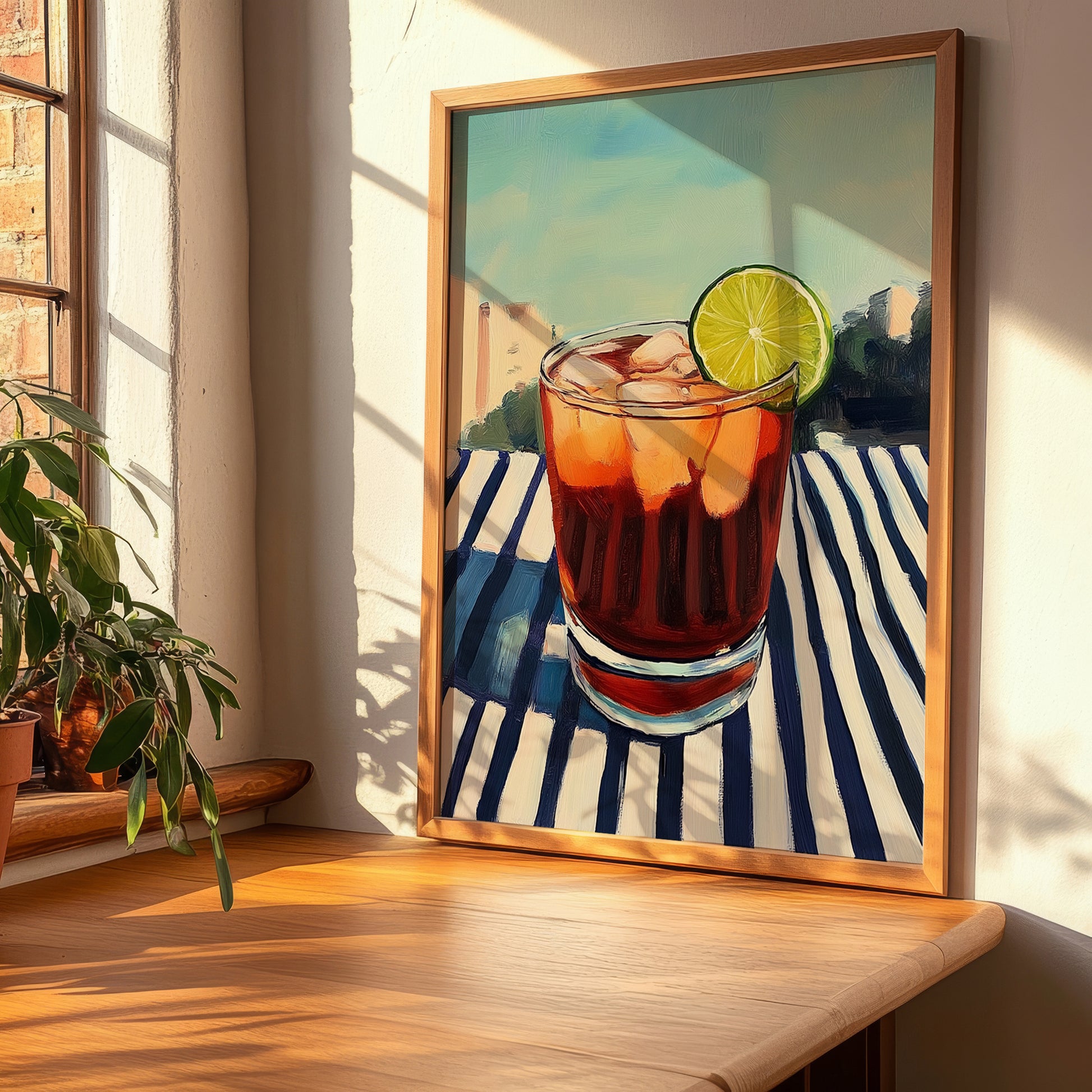 Zobo – Nigerian Street Café Scene, Nigerian Beverage Poster, clean layout with no caption