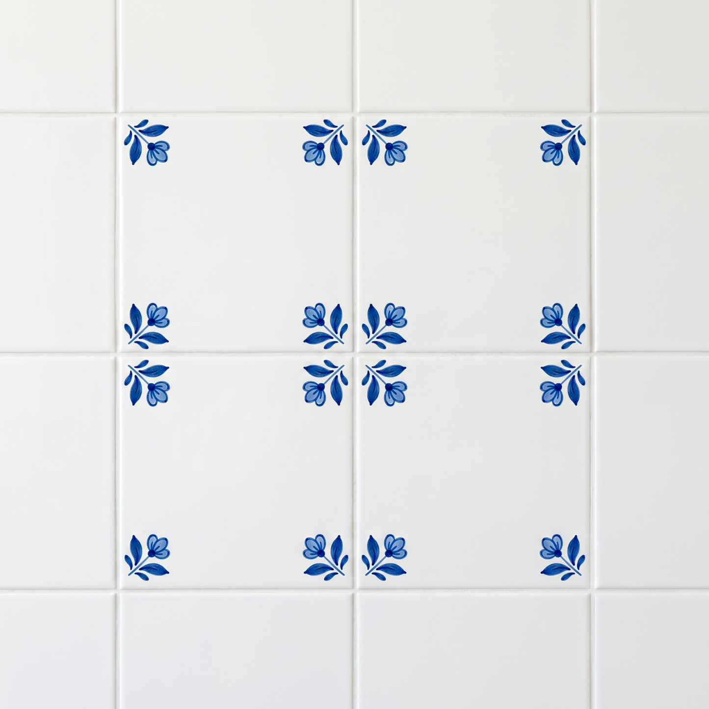 Lot de 4 carreaux Delft motif uniquement · Économisez 65%