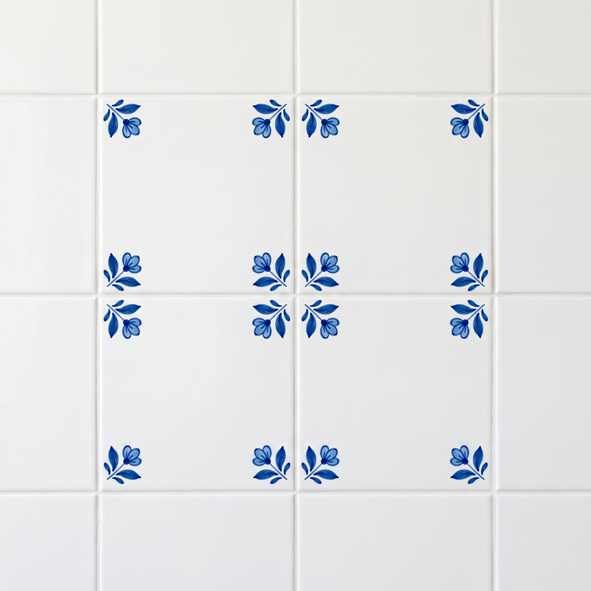 Lot de 4 carreaux Delft motif uniquement · Économisez 65%