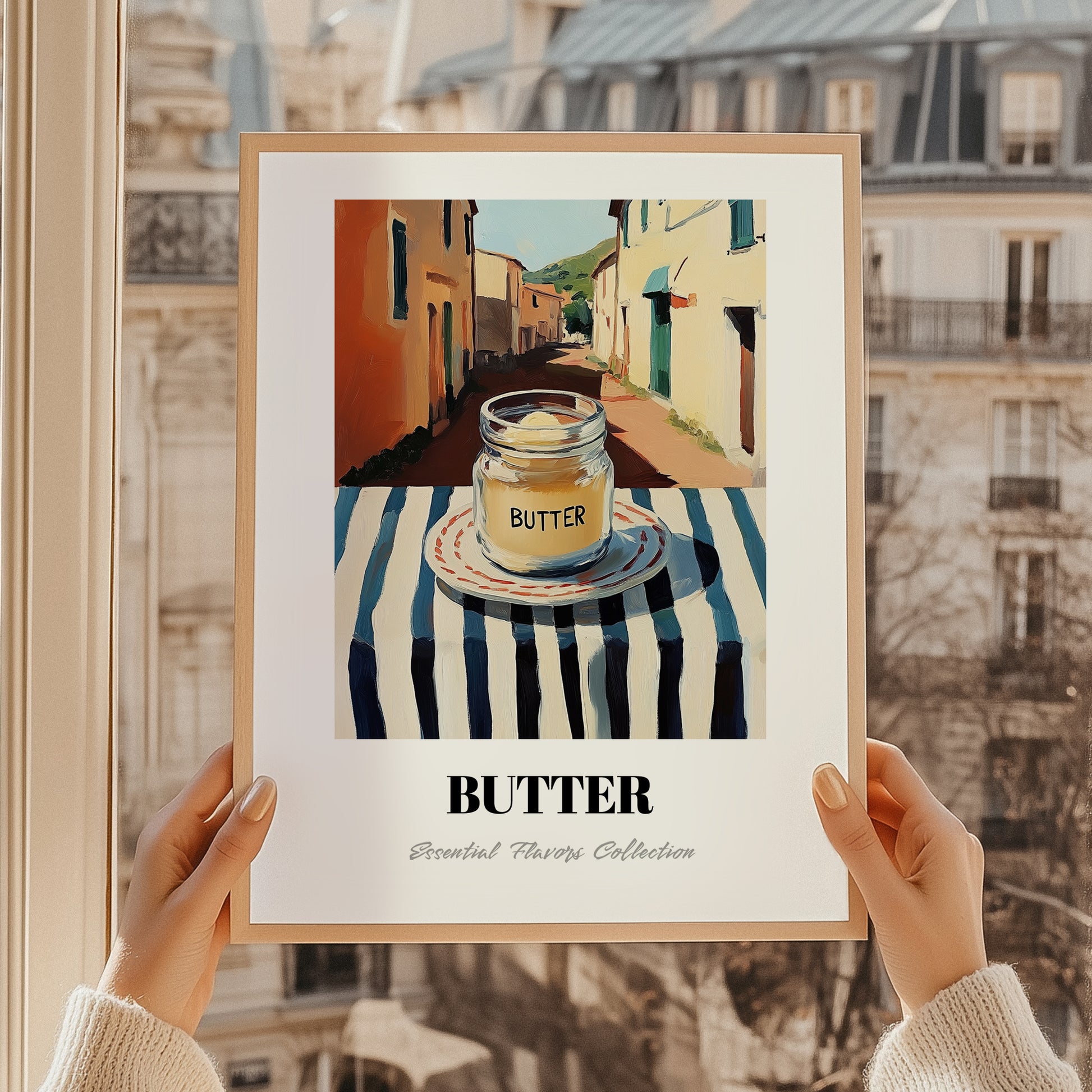 Butter – Italian Café on the Corner, Grocery Still Life, styled in a charming Paris street view