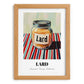 Lard – on Striped Tablecloth, Pantry Art, set in oak frame