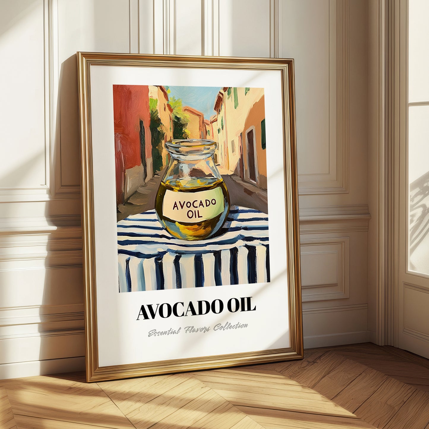 Avocado Oil – Italian Street Café Scene, Dry Goods Wall Art