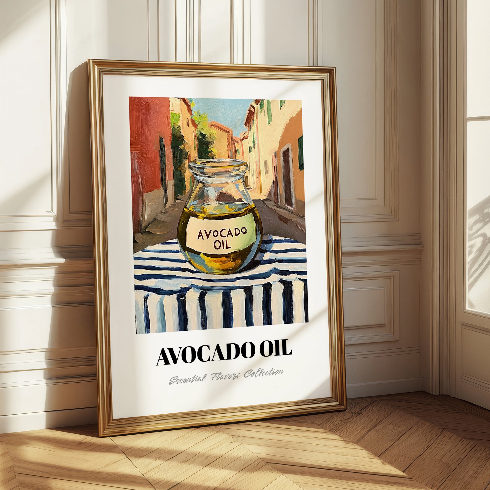 Avocado Oil – Italian Street Café Scene, Dry Goods Wall Art