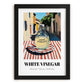White Vinegar – Italian Urban Café Scene, Shelf Stock Poster, in sleek black frame