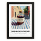 Red Wine Vinegar – Italian Café on the Corner, Pantry Wall Decor, in sleek black frame