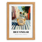 Rice Vinegar – Italian Outdoor Café Scene, Shelf Stock Still Life, set in oak frame