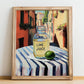 Lime Juice – Italian Street Café Scene, Pantry Still Life, no-text version framed in wood