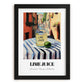 Lime Juice – Italian Street Café Scene, Pantry Still Life, in sleek black frame