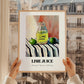 Lime Juice – on Striped Tablecloth, Food Shelf Still Life, styled in a charming Paris street view