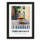 Teriyaki Sauce – Italian Urban Café Scene, Pantry Painting, in sleek black frame