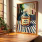 Fish Sauce – Italian Urban Café Scene, Larder Print, clean layout with no caption