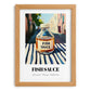 Fish Sauce – Italian Urban Café Scene, Larder Print, set in oak frame