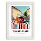 Tomato Paste – Italian Urban Café Scene, Ingredients Corner Still Life, placed in minimal white frame